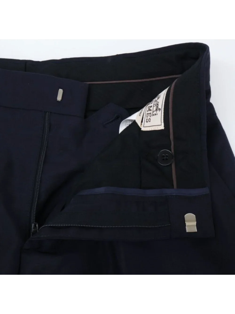 Hermes Mohair Wool Peak Lapel Single Jacket